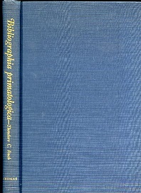 Imagen del vendedor de Bibliographia primatologica. A classified bibliography of primates other than man. Part I. [unica pubblicata] Anatomy, embriology & quantitative morphology; physiology, pharmacology & psychobiology; primate phylogeny & miscellanea a la venta por Gilibert Libreria Antiquaria (ILAB)