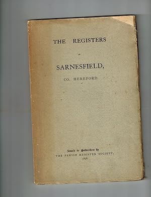 The Registers of Sarnesfield, Co. Hereford
