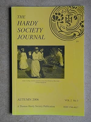 Immagine del venditore per The Hardy Society Journal. Vol. 2. No. 3. Autumn 2006. venduto da N. G. Lawrie Books