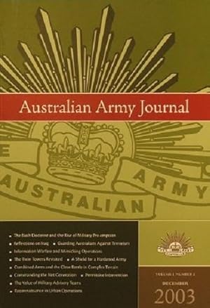 Seller image for Australian Army Journal: Volume 1, Number 2, Dec.2003 for sale by Marlowes Books and Music