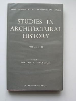 Bild des Verk�ufers f�r STUDIES IN ARCHITECTURAL HISTORY VOLUME II zum Verkauf von Stella & Rose's Books, PBFA
