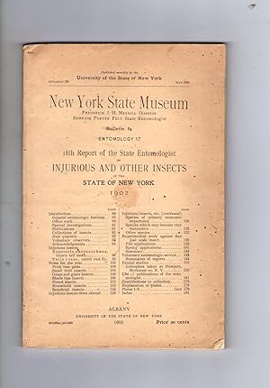 Seller image for INJURIOUS AND OTHER INSECTS OF THE STATE OF NEW YORK 1902. for sale by Jim Hodgson Books