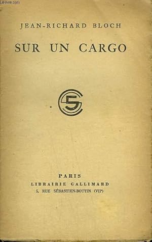 Image du vendeur pour SUR UN CARGO. mis en vente par Le-Livre