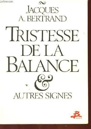 Image du vendeur pour TRISTESSE DE LA BLANCE mis en vente par Le-Livre