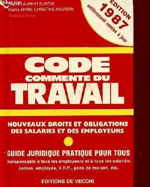 Immagine del venditore per CODE COMMENTE DU TRAVAIL venduto da Le-Livre