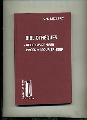 Bild des Verkufers fr BIBLIOTHQUE DE M. L'Abb FAVRE (Malaisie, Philippines, Australie et Polynsie)1888 et BIBLIOTHQUE DE MM. Lon PAGES et Dr. MOURIER (Japon, Chine, Indo-Chine, Core, relations des anciennes missions religieuses d'Asie, Afrique, Levant, Amrique ).1889 zum Verkauf von Librairie CLERC