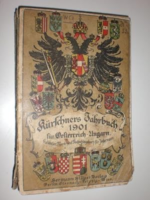 Bild des Verkufers fr Krschners Jahrbuch 1901 fr Oesterreich-Ungarn. Kalender, Merk- und Nachschlagebuch fr Jedermann. Mit hunderten von Illustrationen. zum Verkauf von Stefan Kpper