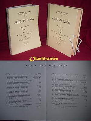Archives de l'Athos - Livraison 8 : ACTES DE LAVRA ( Tome 2 ) de 1204 à 1328 - ------- Volume de ...