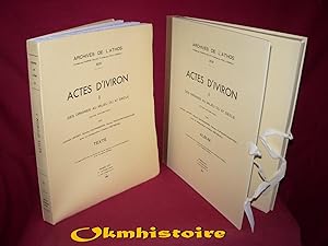 Imagen del vendedor de Archives de l'Athos - Livraison 14 : ACTES D'IVIRON ( Tome 1 ) Des Origines au milieu du XIe sicle - ------- Volume de Texte + Album de planches a la venta por Okmhistoire