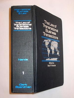 Immagine del venditore per The Law of Transnational Business Transactions. Volume 1 of International Business & Law Series. venduto da Tony Hutchinson