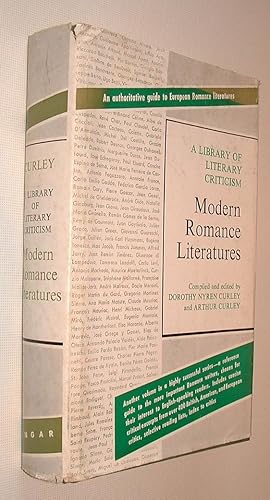 Image du vendeur pour A Library of Literary Criticism Modern Romance Literatures mis en vente par Pauline Harries Books