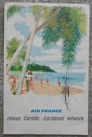 Image du vendeur pour Air France. Rseau Carabe - Caribbean network. mis en vente par Librairie les mains dans les poches