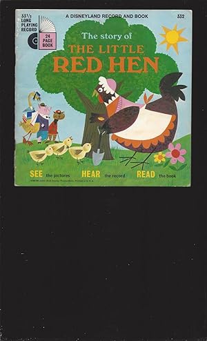 Two Disneyland Record and Books, The Story Of The Little Red Hen and The Story Of The Little Hous...