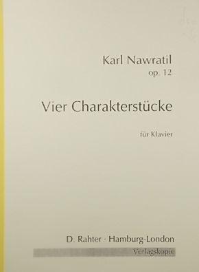 Imagen del vendedor de Vier Charakterstucke fur Klavier, Op.12 (archive copy) a la venta por Austin Sherlaw-Johnson, Secondhand Music