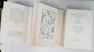 Quinti Horatii Flacci Carmina. Odes d'Horace. Gravures sur Bois de Maillol. 2 volumes.