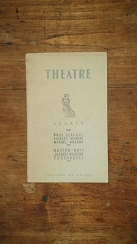 Seller image for Thtre. tmoignages, essais, tudes for sale by AHA BOOKS