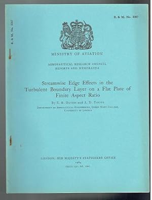 Imagen del vendedor de Streamwise Edge Effects in te Turbulent Boundary Layers on a Flat Plate of Finite Aspect Ratio a la venta por Sonnets And Symphonies