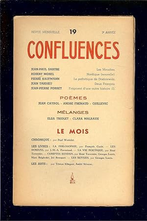Image du vendeur pour CONFLUENCES " REVUE de la RENAISSANCE FRANAISE - Revue MENSUELLE - NUMRO 19 de AVRIL - MAI 1943 - mis en vente par LA FRANCE GALANTE