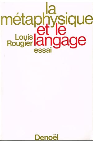 Imagen del vendedor de La Mtaphysique et le langage a la venta por Librairie l'Aspidistra