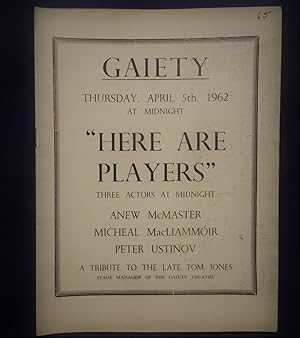 "Here Are Players" Three Actors at Midnight - Anew McMaster, Michael MacLiammóir, Peter Ustinov -...
