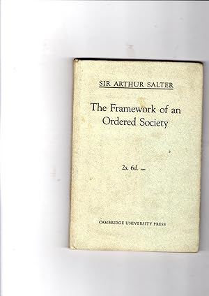 Seller image for The Framework of An Ordered Society for sale by Gwyn Tudur Davies