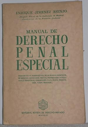 Seller image for Manual de Derecho penal especial for sale by Los libros del Abuelo
