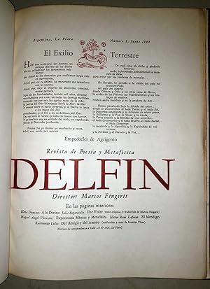 Imagen del vendedor de DELFIN. Revista de Poesa y Metafsica a la venta por Chaco 4ever Books