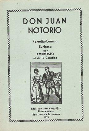 Imagen del vendedor de Don Juan Notorio. Parodia-Cmico Burlesca facsimil a la venta por LLEIXIULLIBRES