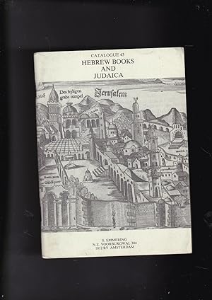 Seller image for Catalogue 43 Hebrew Books and Judaica including a selection of books by and on Spinoza for sale by Meir Turner