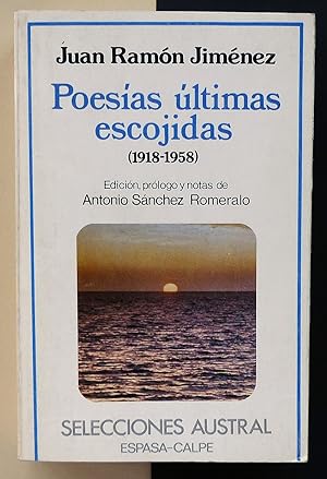 Poesías últimas escojidas (1918-1958).