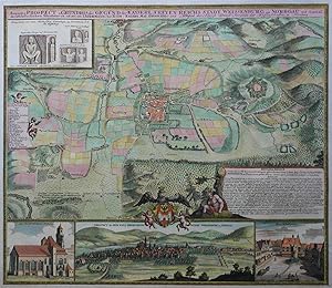 Weissenburg im Nordgau - Plan und Panorama - Baptist Homann - Original von 1720