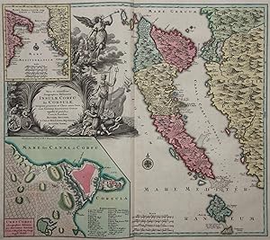 Nova et exactissima Geographica Delineatio Insulae Corfu seu Corsulae, tanquam primariae et Clavi...