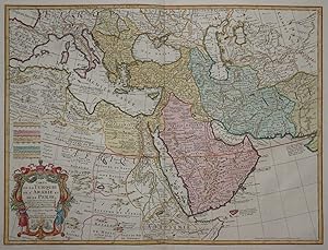 Carte de la Turquie de l'Arabie et de la Perse