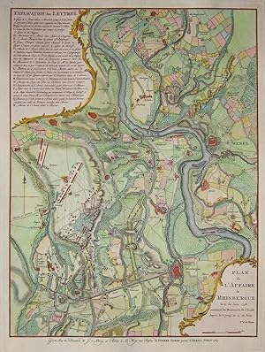 Plan de L'Affaire de Rhinbergue le 12 de Juin 1758. contenant les Mouvemants de l'Armee depuis le...