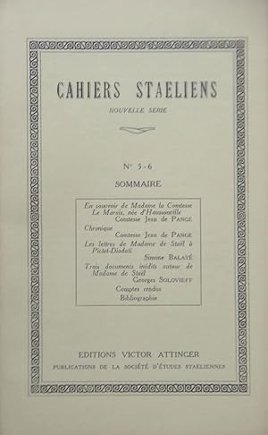 Imagen del vendedor de CAHIERS STALIENS Nouvelle srie N 5-6 Mai-Octobre 1967 a la venta por Bouquinerie L'Ivre Livre