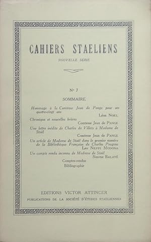 Imagen del vendedor de CAHIERS STALIENS Nouvelle srie N 7 Mai 1968 a la venta por Bouquinerie L'Ivre Livre