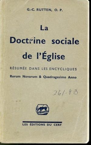 Imagen del vendedor de La doctrine sociale de l'glise Rsume dans les encycliques a la venta por Librairie Le Nord