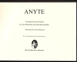 Imagen del vendedor de Anyte a la venta por The Bookshop at Beech Cottage