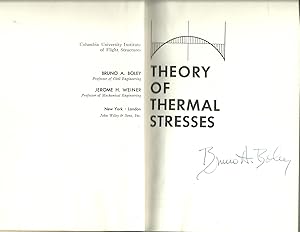 Bild des Verkufers fr Theory of Thermal Stresses zum Verkauf von Sabra Books