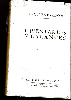 Seller image for INVENTARIOS Y BALANCES for sale by Papel y Letras