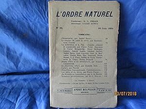 Seller image for L'ORDRE NATUREL - JOURNAL DES PEUPLES " REVUE MENSUELLE Rvisionniste et Pacifiste N 26 du 20 JUIN 1924 for sale by LA FRANCE GALANTE