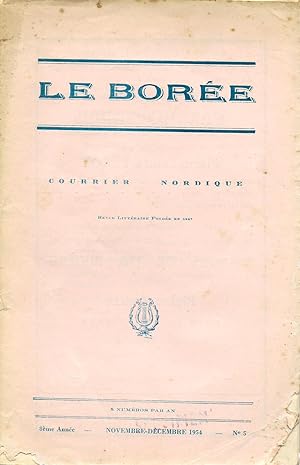 Bild des Verkufers fr Revue trimestrielle Le Bore, "courrier nordique" n5, novembre-dcembre 1954 (8me anne) zum Verkauf von Bouquinerie "Rue du Bac"