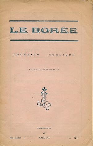 Bild des Verkufers fr Revue trimestrielle Le Bore, "courrier nordique", n1 de l'anne 1955 (8me anne) zum Verkauf von Bouquinerie "Rue du Bac"