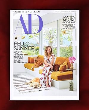 Architectural Digest - July-August, 2018. Mandy Moore in California; Beach Retreats; Glorious Gar...