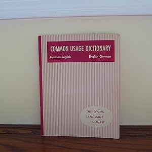 Bild des Verkufers fr Common Usage Dictionary zum Verkauf von Annandale Books