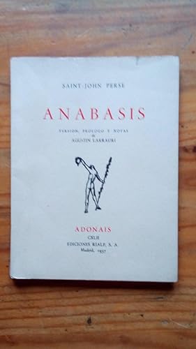 Imagen del vendedor de ANABASIS a la venta por Libreria Bibliomania