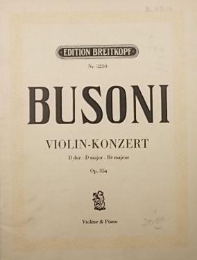 Violin-Konzert, Op.35a, Ausgabe fur Violine und Pianoforte (Piano score and part)