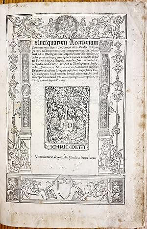 Seller image for Antiquarum lectionum commentarios sicuti concinnarat olim vindex Ceselius, ita nunc eosdem per incuriam interceptos reparavit Lodouicus Caelius Rhodiginus for sale by Chaco 4ever Books