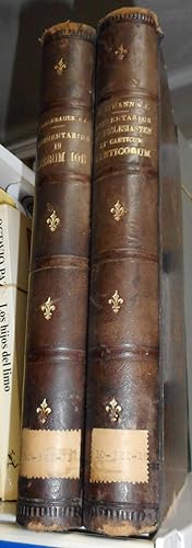 Seller image for CURSUS SCRIPTURAE SACRAE - COMMENTARIUS IN ECCLESIASTEN ET CANTICUM CANTICORUM + COMMENTARIUS IN LIBRUM IOB (2 libros) for sale by Libros Dickens