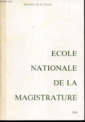 Image du vendeur pour ECOLE NATIONALE DE LA MAGISTRATURE. mis en vente par Le-Livre